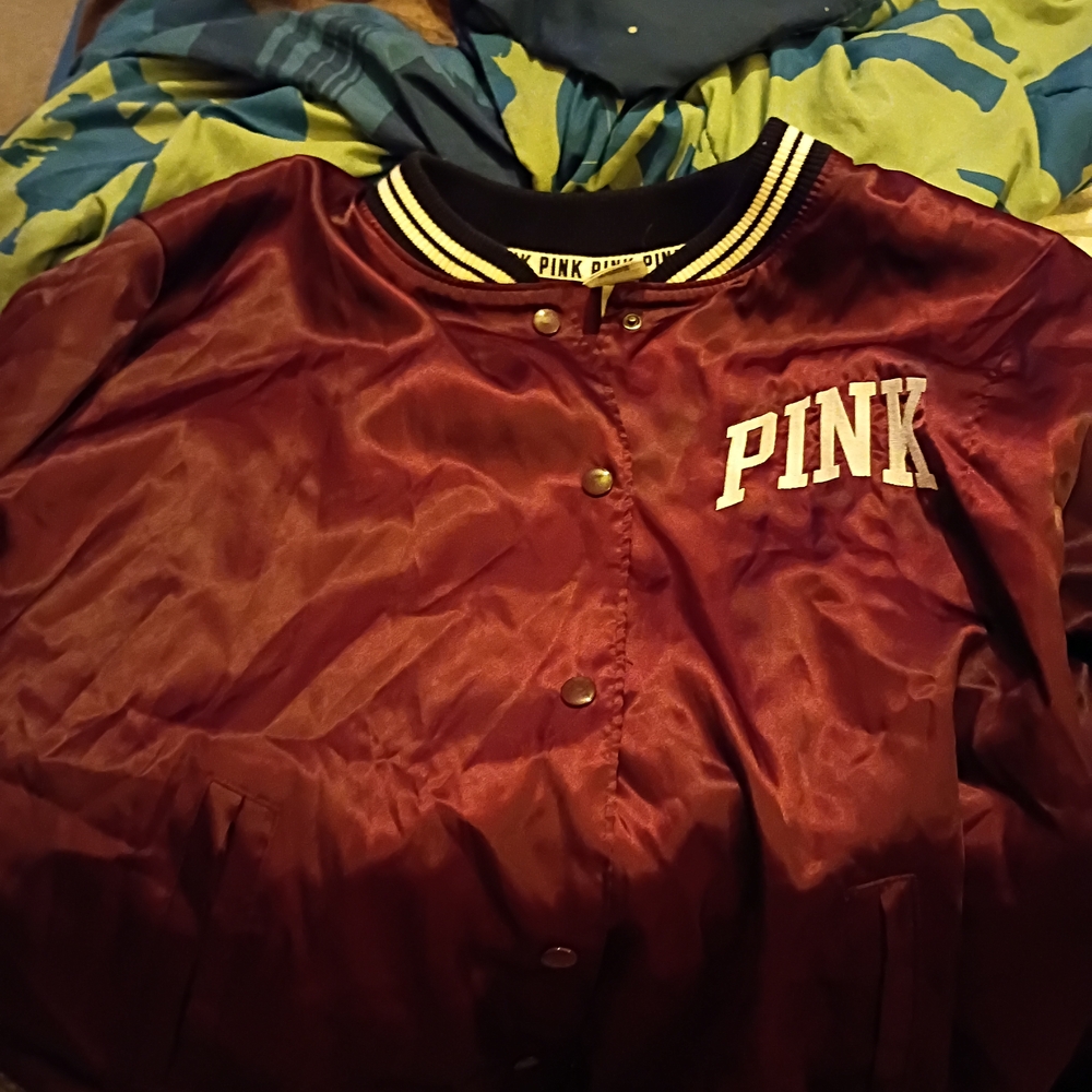Victoria's Secret Maroon Leather Jacket